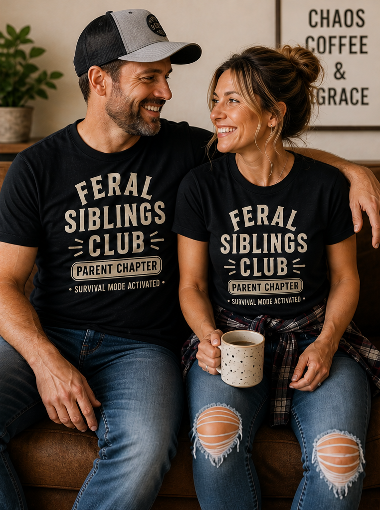 Feral Siblings Club – Parent Chapter | Survival Mode Activated T-Shirt