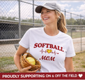 Softball Mom Heartbeat T-Shirt