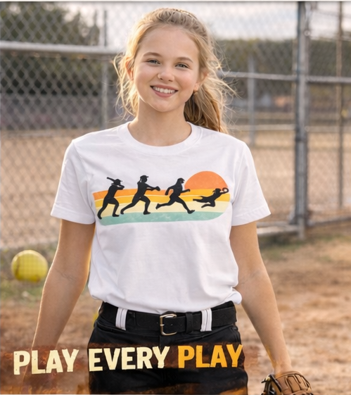 Softball Life – Vintage Sunset T-Shirt