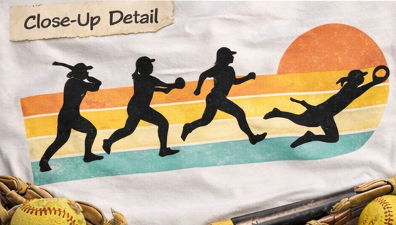Softball Life – Vintage Sunset T-Shirt