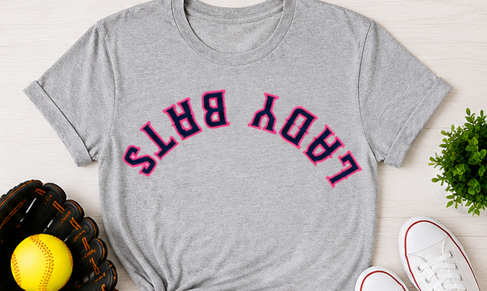 Lady Bats Upside Down Shirt - Cotton Collection