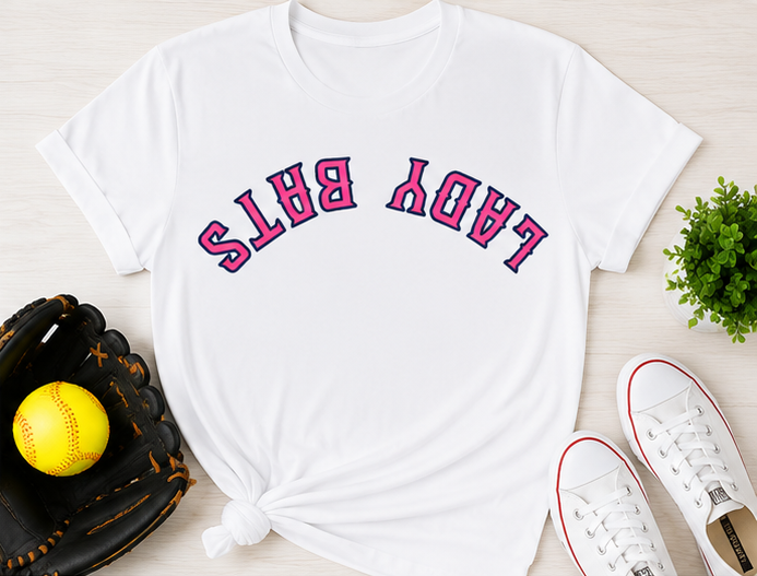 Lady Bats Upside Down Shirt - Cotton Collection
