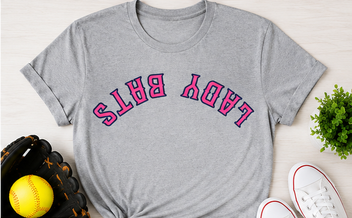 Lady Bats Upside Down Shirt - Cotton Collection